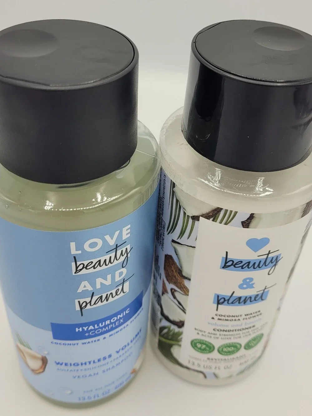 Love Beauty and Planet Coconut Water & Mimosa Shampoo & Conditioner 13.5 fl oz